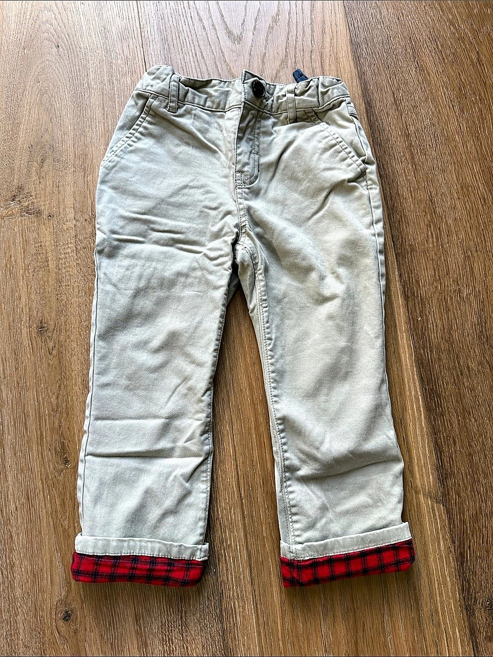 Cat & Jack Boys Plaid Cuffed Pants Size 3T
